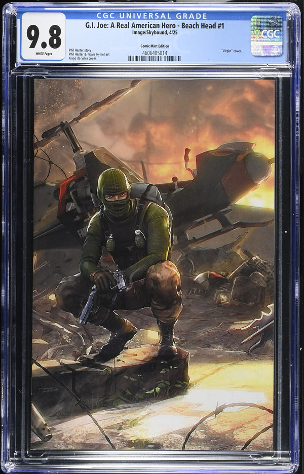 G.I. JOE: A REAL AMERICAN HERO - BEACH HEAD #1 TCM TIAGO DA SILVA VIRGIN VARIANT CGC 9.8