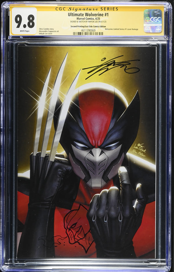 ULTIMATE WOLVERINE #1 SECOND PRINT VARIANT SIGNED & REMARKED BY INHYUK LEE CGC 9.8