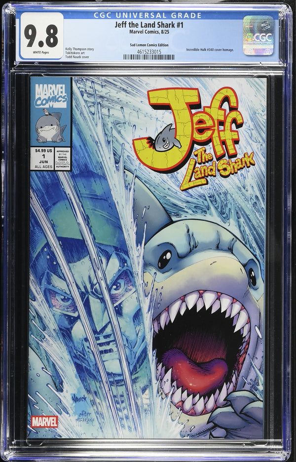 JEFF THE LAND SHARK #1 TODD NAUCK VARIANT CGC 9.8