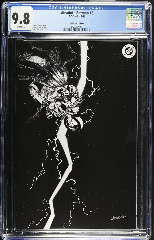 ABSOLUTE BATMAN #8 REDCODE SDCC VIRGIN VARIANT CGC 9.8