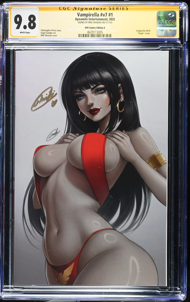 VAMPIRELLA #V7 #1 VIRGIN VARIANT SIGNED BY MIKI OKAZAKI CGC 9.8