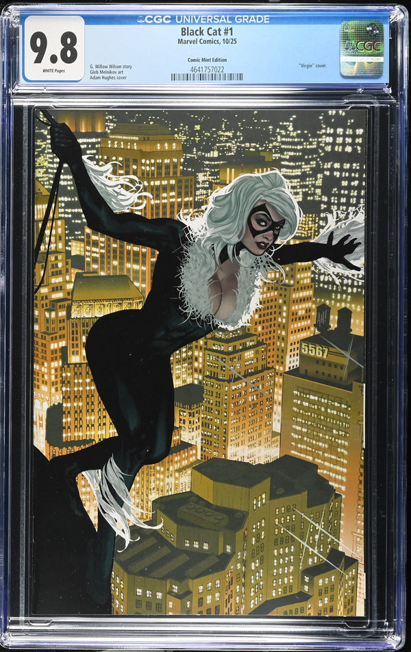BLACK CAT #1 TCM ADAM HUGHES VIRGIN VARIANT CGC 9.8– The Comic Mint