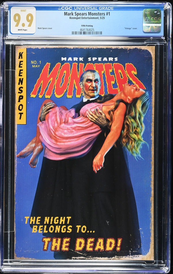 MARK SPEARS MONSTERS #1 FIFTH PRINT CGC 9.9