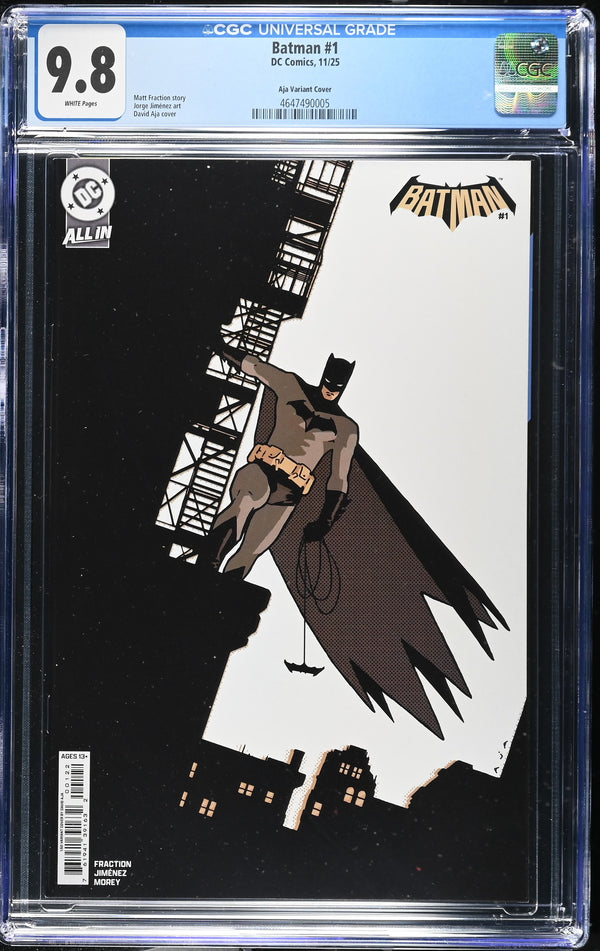 BATMAN #1 1:50 DAVID AJA VARIANT CGC 9.8