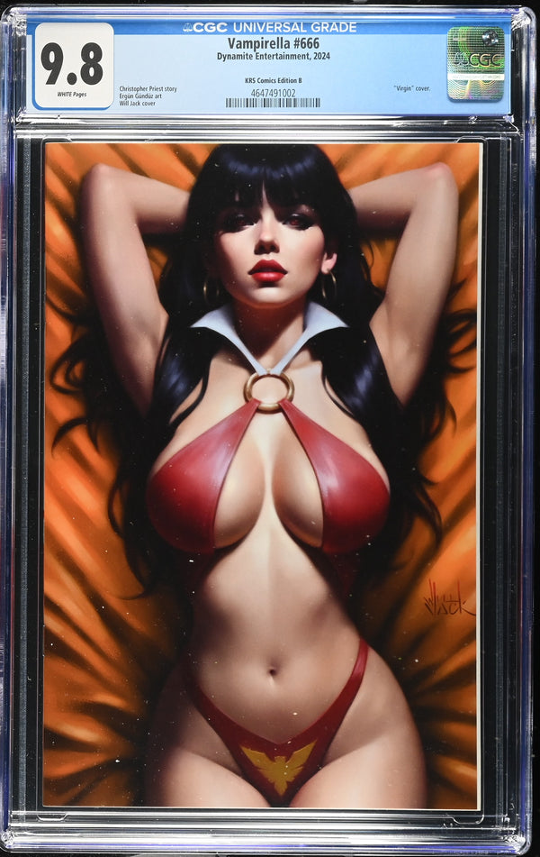 VAMPIRELLA #666 WILL JACK GOLD VIRGIN VARIANT CGC 9.8