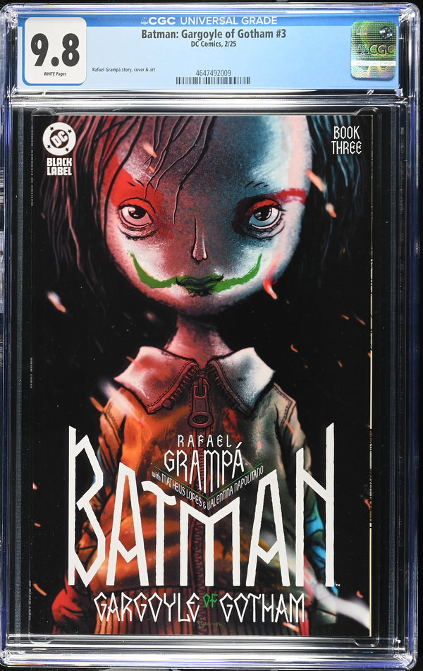 BATMAN: GARGOYLE OF GOTHAM #3 MAIN COVER CGC 9.8