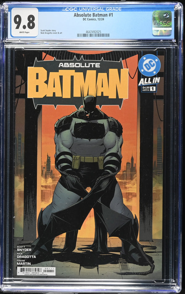 ABSOLUTE BATMAN #1 REGULAR COVER FIRST PRINT CGC 9.8