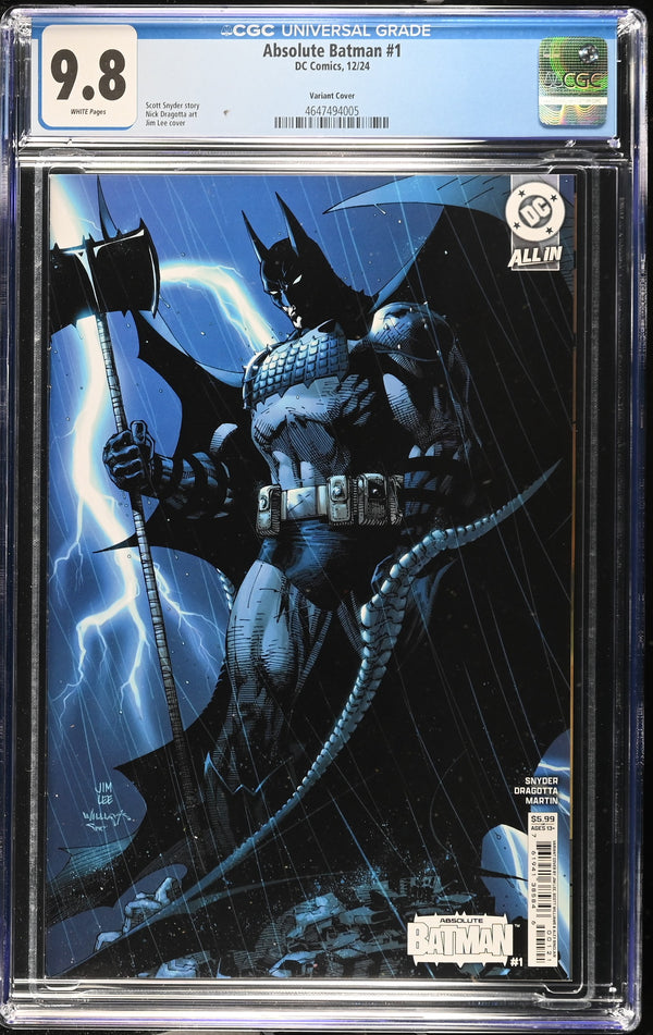 ABSOLUTE BATMAN #1 JIM LEE VARIANT CGC 9.8