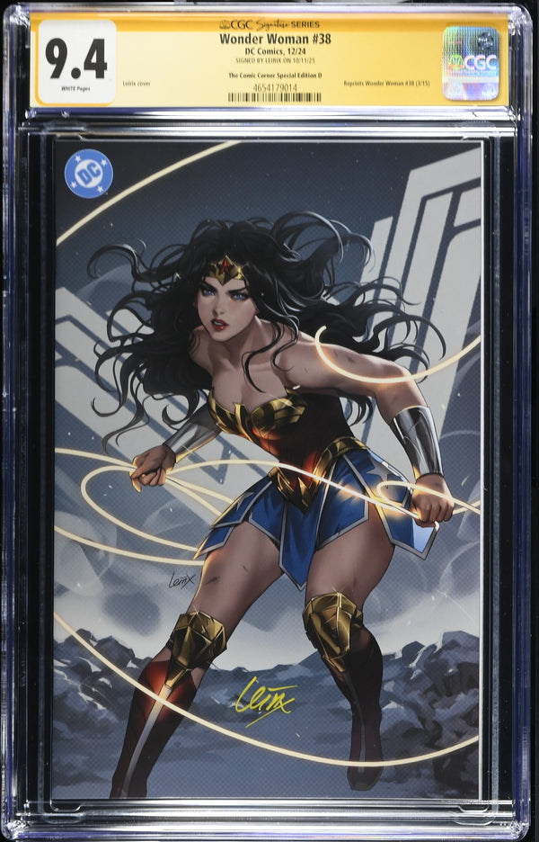 WONDER WOMAN #38 NYCC VIRGIN VARIANT SIGNED BY LERIX LI CGC 9.4