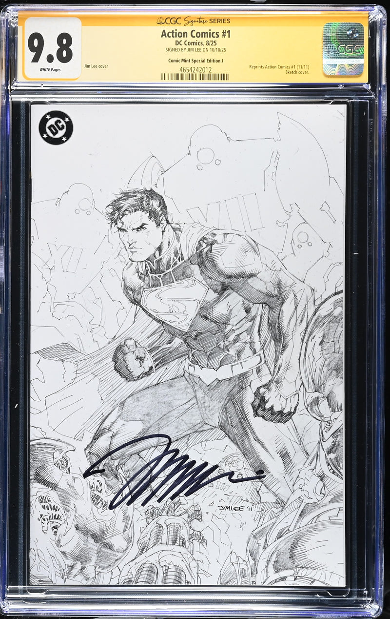 Leeページ ACTION COMICS #1 TCM NYCC SKETCH VARIANT SIGNED BY JIM LEE CGC 9.8