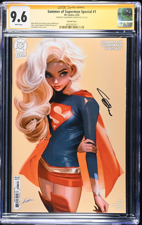 SUMMER OF SUPERMAN SPECIAL #1 VARIANT SIGNED BY ALEXANDER LOZANO CGC 9.6
