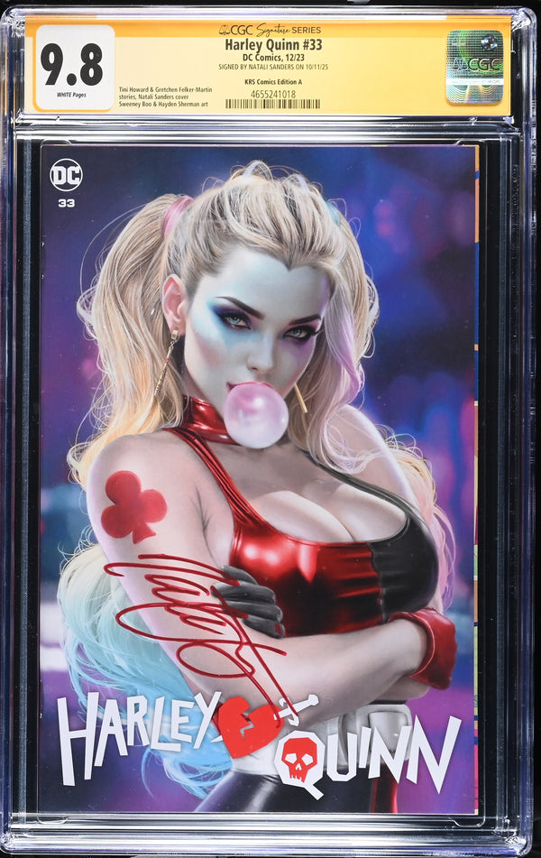 HARLEY QUINN #33 VARIANT SIGNED BY NATALI SANDERS CGC 9.8