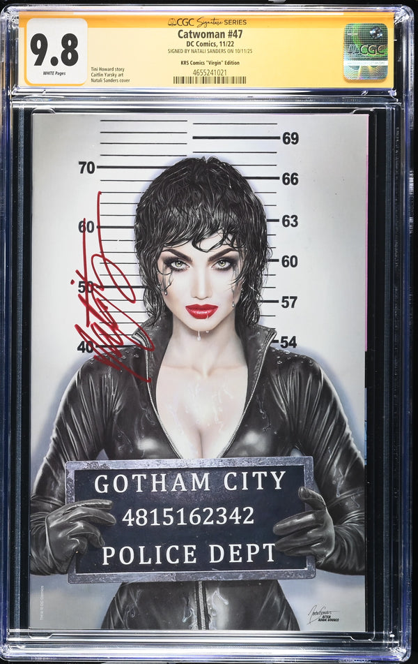 CATWOMAN #47 VIRGIN VARIANT SIGNED BY NATALI SANDERS CGC 9.8