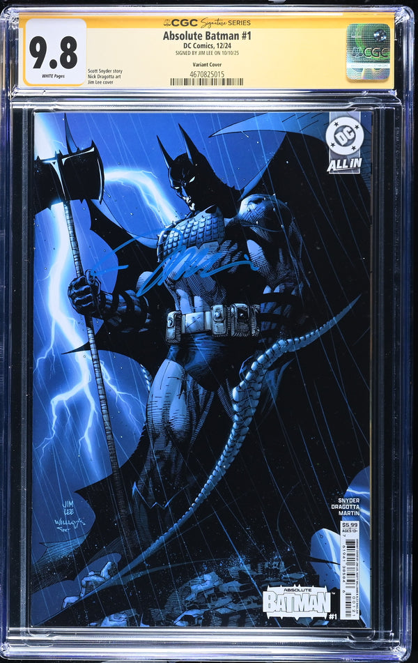 ABSOLUTE BATMAN #1 FIRST PRINT JIM LEE VARIANT SIGNED BY JIM LEE
