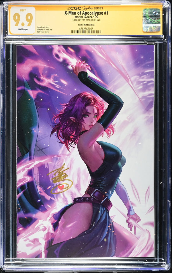 X-MEN OF APOCALYPSE #1 TCM C2E2 VIRGIN VARIANT SIGNED BY FAN YANG