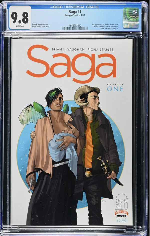 SAGA #1 CGC 9.8 White Pages Image Comics 2012 First Print NM/MT