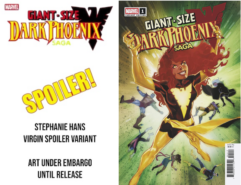 GIANT SIZE DARK PHOENIX 1 STEPHANIE HANS VIRGIN SPOILER VARIANT