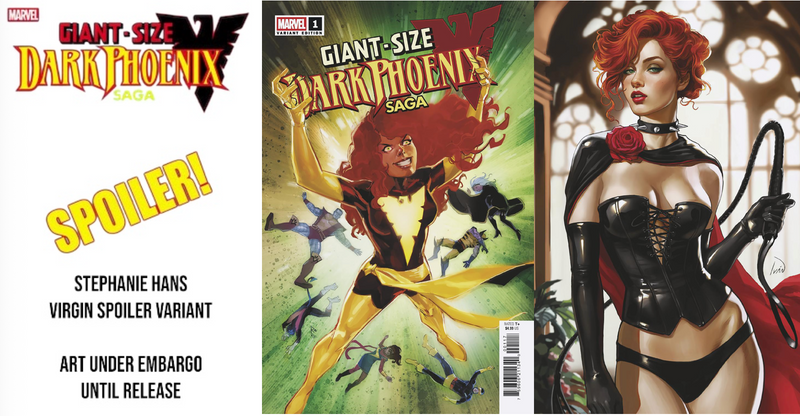 GIANT SIZE DARK PHOENIX 1 STEPHANIE HANS VIRGIN SPOILER VARIANT