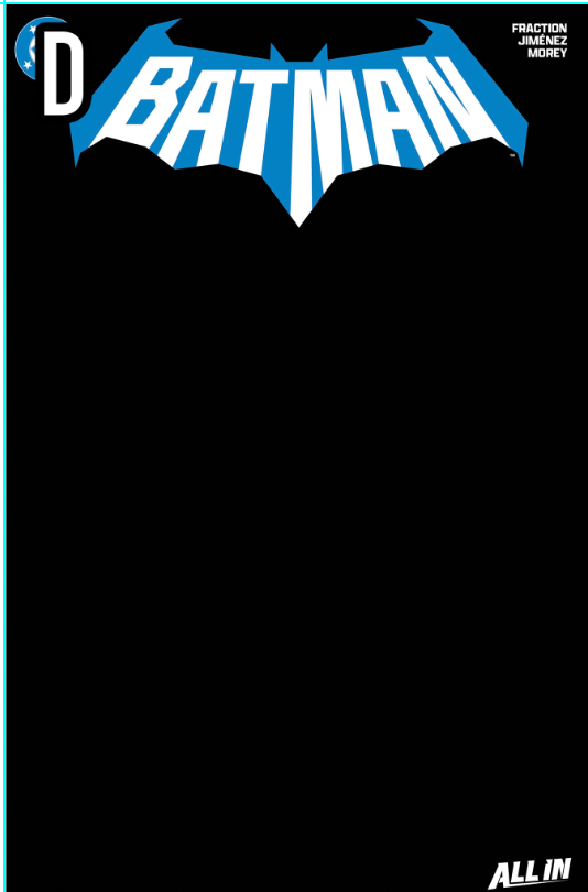 BATMAN 1 NYCC BLACK BLANK VARIANT