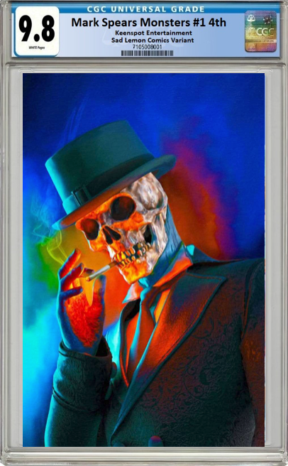 MARK SPEARS MONSTERS 1 4TH PRINT SMOKING SKULL VIRGIN VARIANT