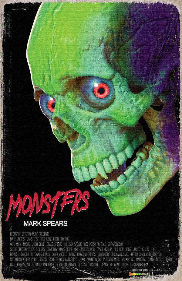 MARK SPEARS MONSTERS #1 5TH PRINTING 1:20 EVIL DEAD HOMAGE VARIANT
