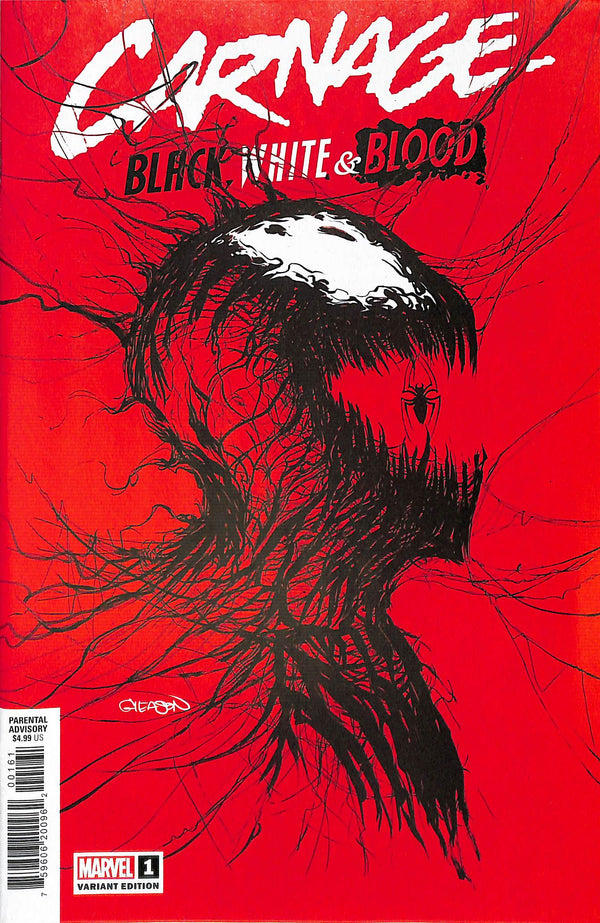 CARNAGE: BLACK, WHITE & BLOOD #1 GLEASON WEBHEAD VARIANT