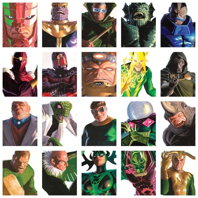 ALEX ROSS WAVE 2 COMPLETE SET OF 20 VILLAIN COLOR COVERS