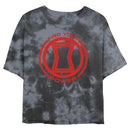 Junior's Marvel Power of Black Widow Bombard Tie-Dye T-Shirt