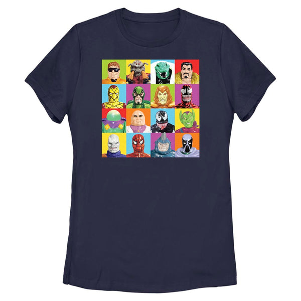 Women's Marvel Spider-Man Beyond Amazing SPIDEY FIGURE SQUARES T-Shirt