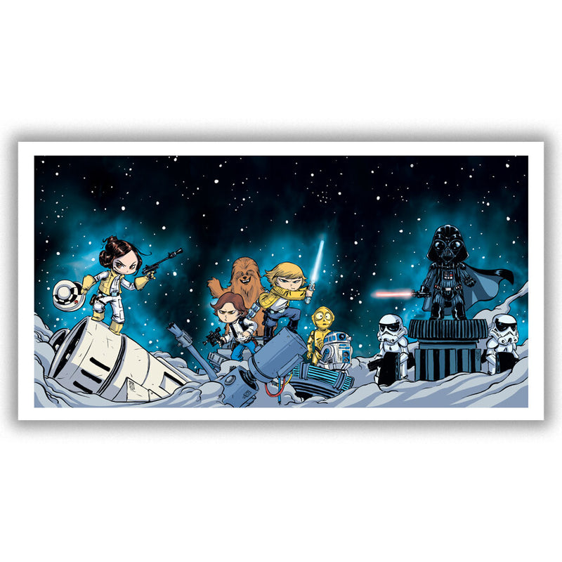STAR WARS 17X32 SIGNED PRINT BY SKOTTIE YOUNG