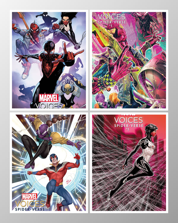 MARVEL VOICES SPIDER-VERSE 1 SET OF 4 COVERS